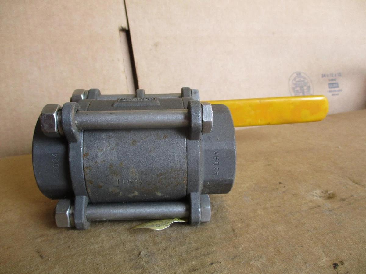 Used SHARPE 1-1/2" STEEL BALL VALVE(SOCKET WELD), #4161236J NEW