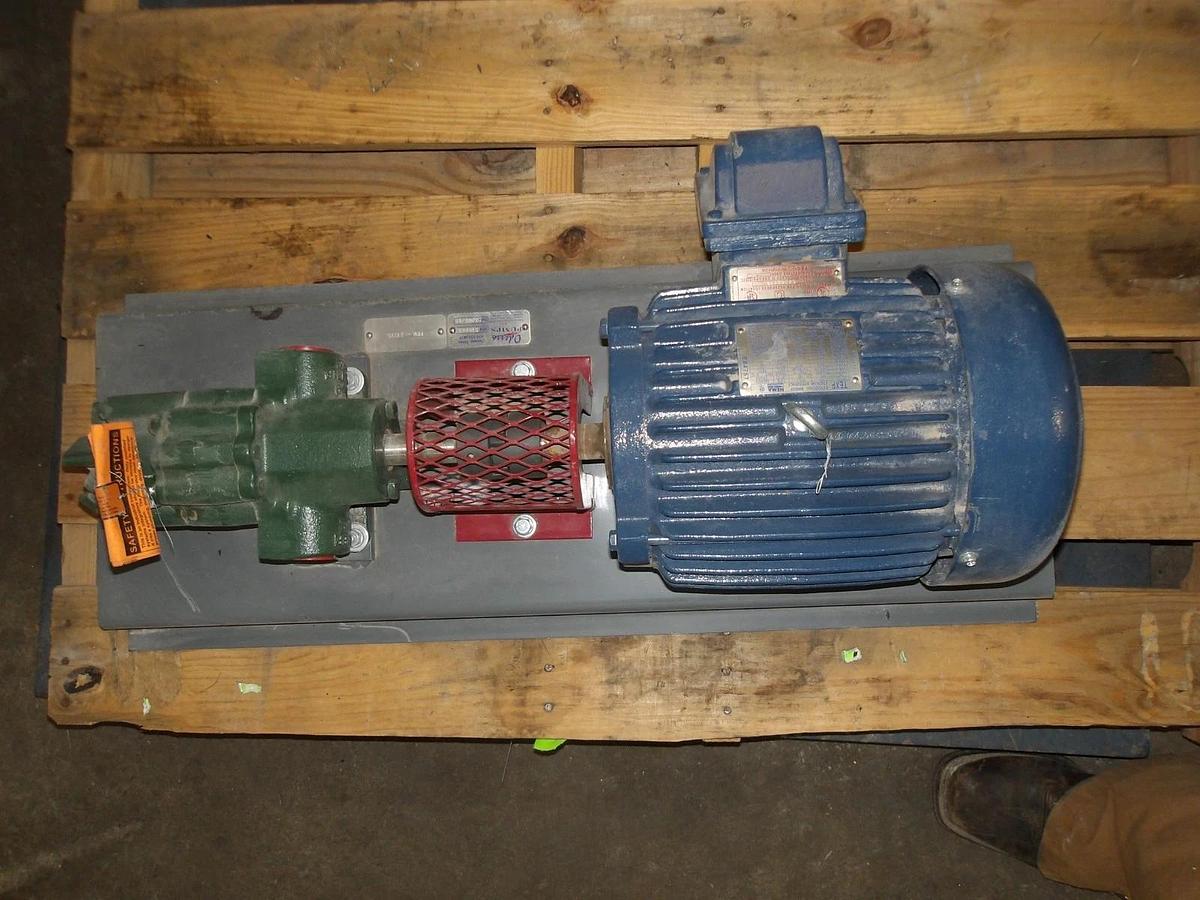 Used ROPER 1-1/2" PUMP W/ 5HP MOTOR, #11111125GJW NEW
