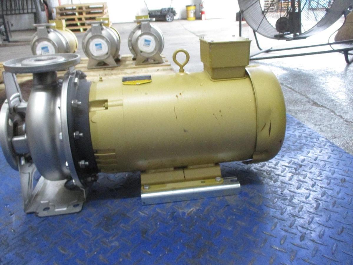 Used EBARA 2" X 2-1/2" STAINLESS 15 HP PUMP, #6121008J NEW