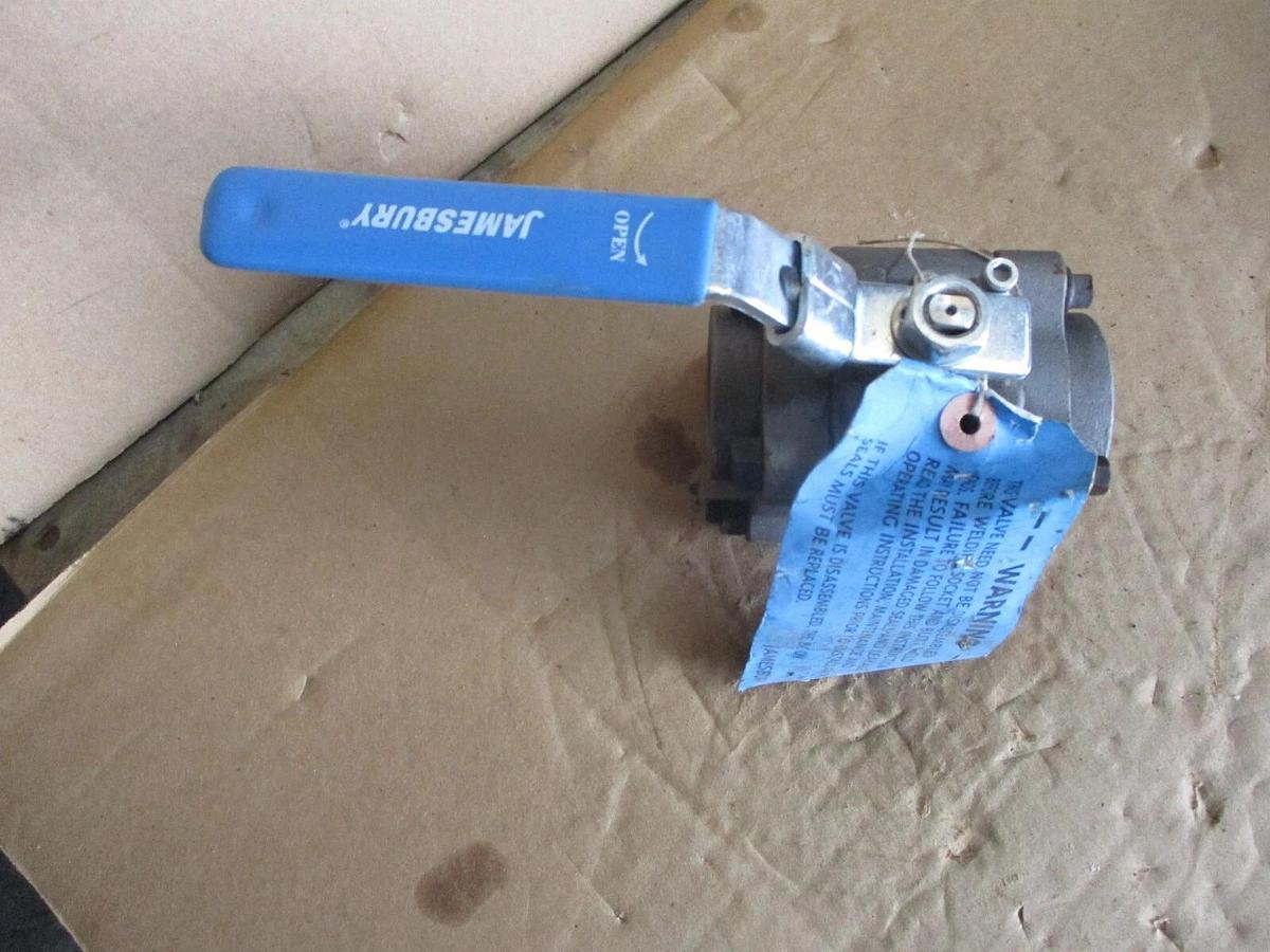 Used JAMESBURY 1" STEEL BUTT-WELD BALL VALVE, #68850J NEW