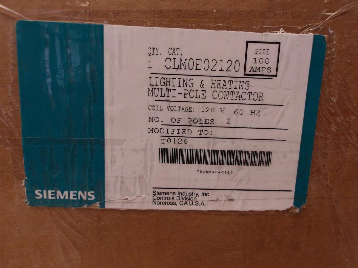 Used SIEMENS 100 AMP LIGHTNING CONTACTOR 480-600 V, #581210G NEW