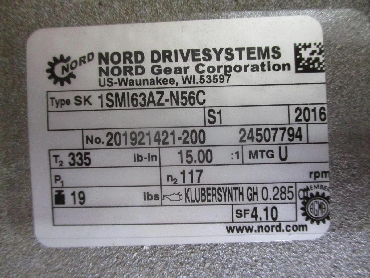 Used NORD SK1 GEAR REDUCER, #819304J NEW