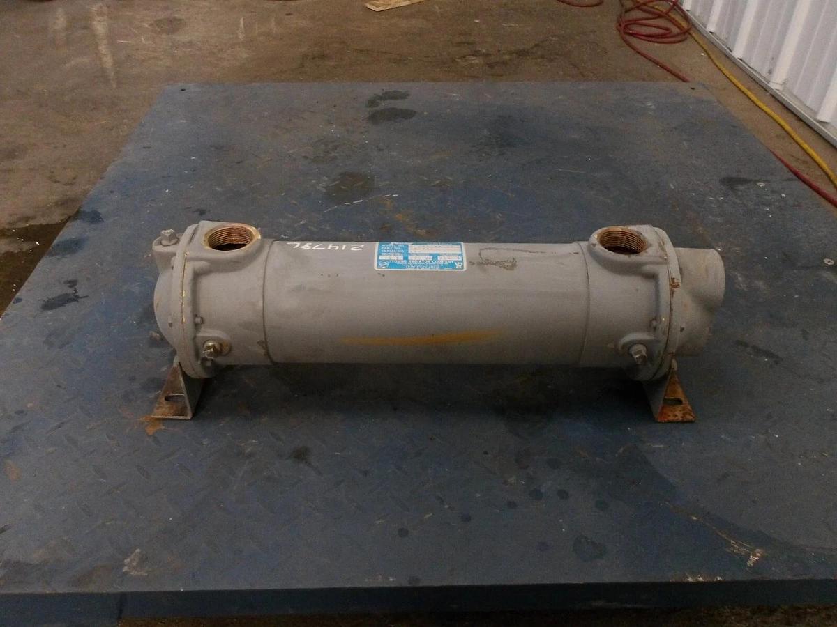 Used YOUNG 1-1/2" X 1-3/4" HEAT EXCHANGER F-502-ER-2P, #51914G NEW