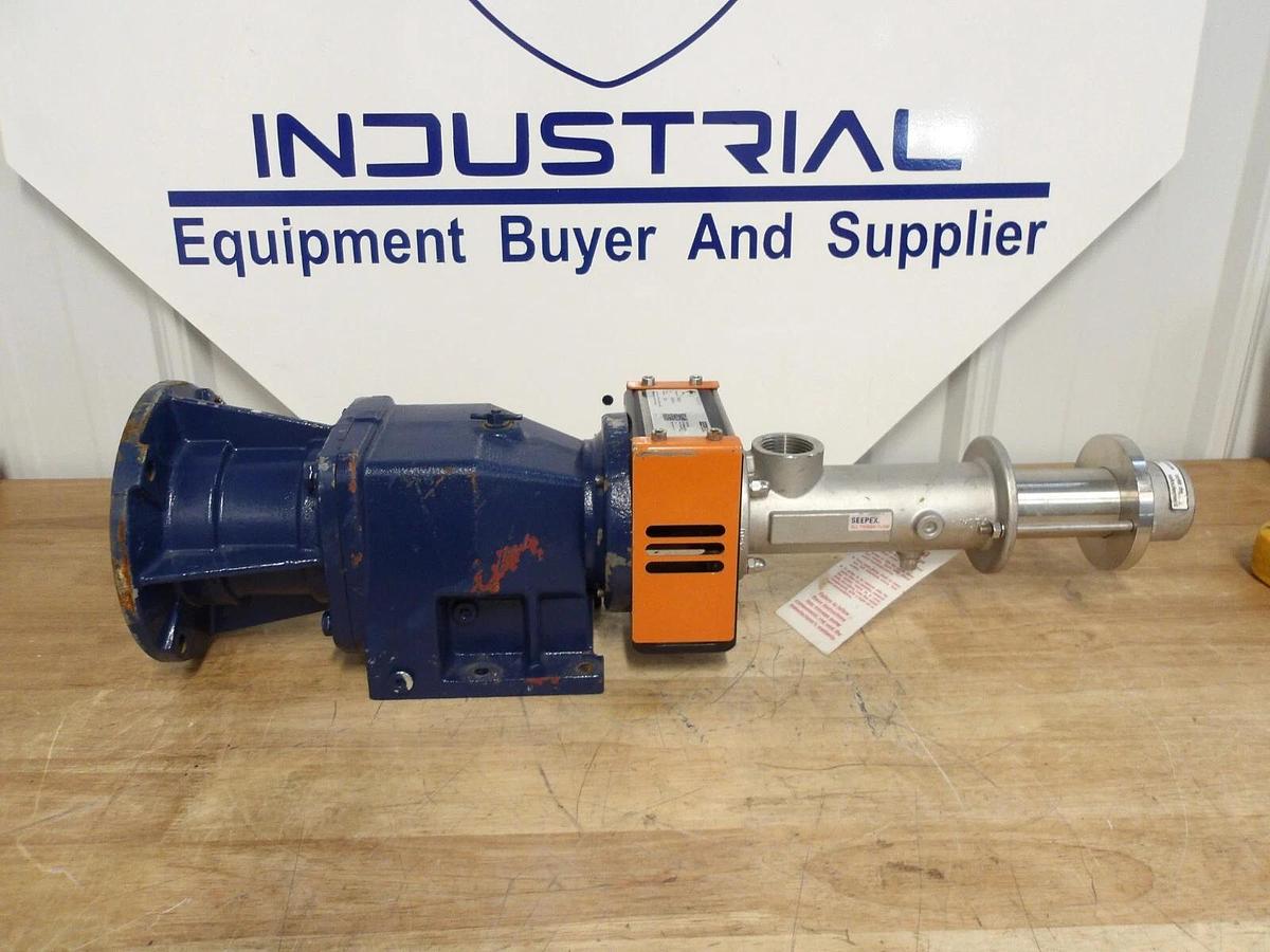 Used SEEPEX 1" X 3/4" CAVITY PUMP MD006-12 W/ GEAR REDUCER, RATIO 9.95:1, #51257G NEW