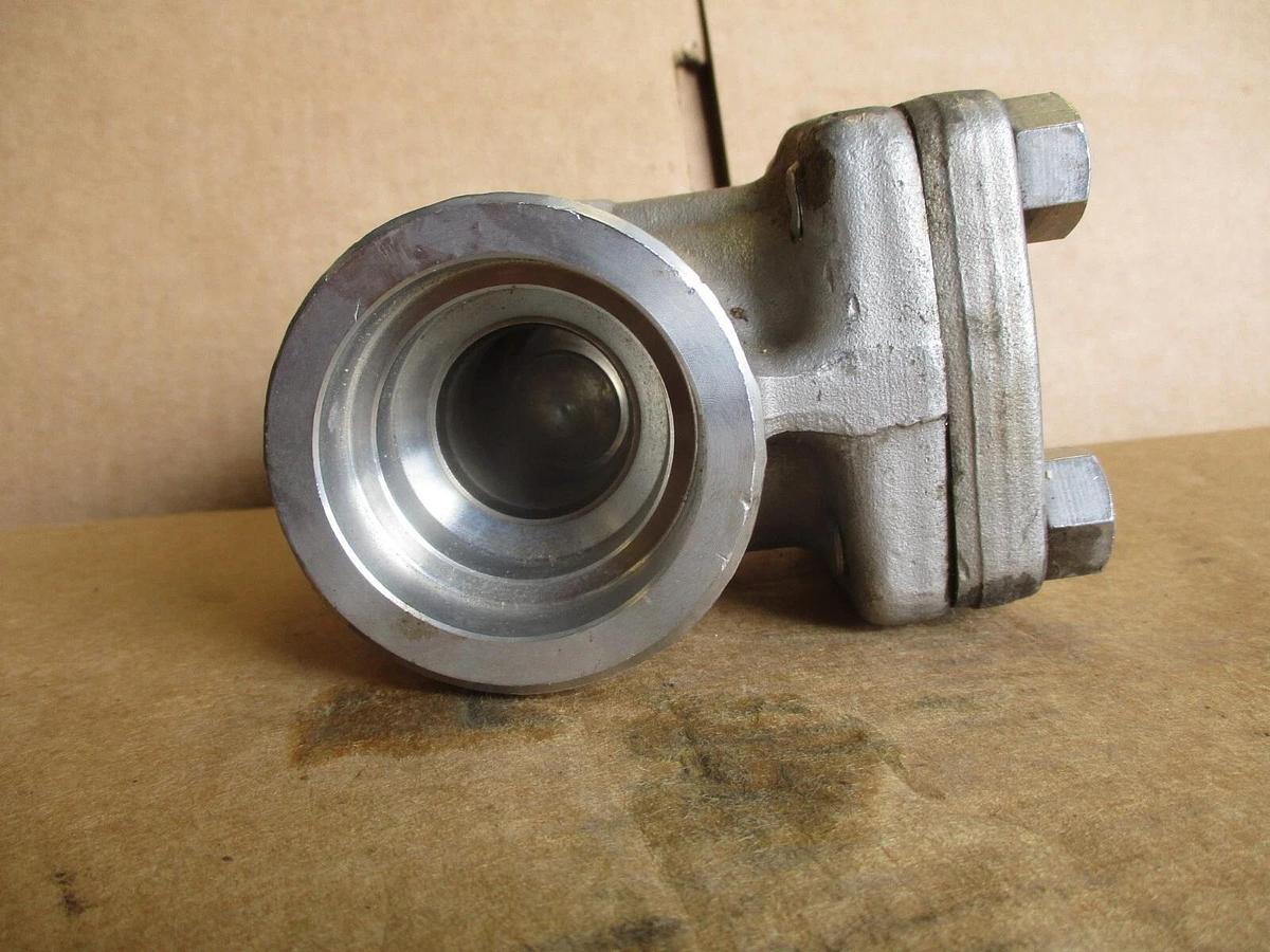 Used WARREN 1-1/2" SWING CHECK VALVE (STAINLESS) F316L, #4161044J NEW
