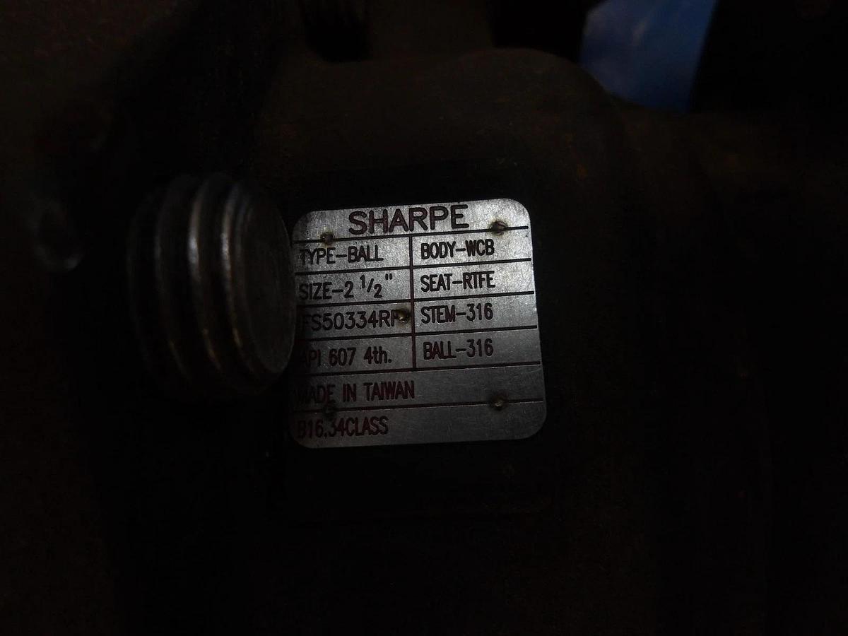 Used SHARPE 2-1/2" STEEL BALL VALVE FS50334R, FLANGED, #26200G NEW