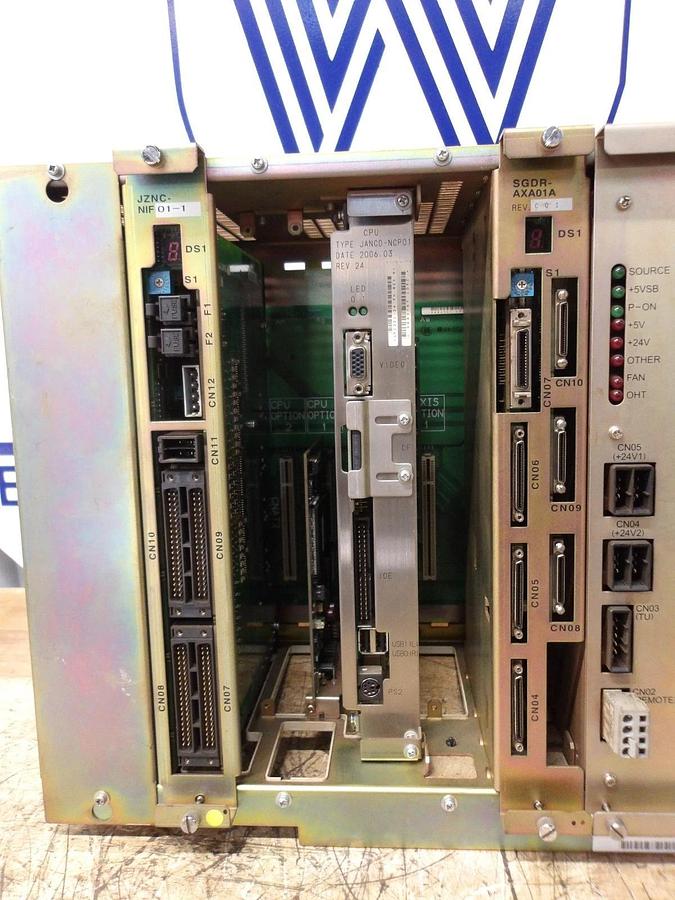 Used YASKAWA NX100 ROBOT RACK W/ 4 CARDS, CPS-420F, #1219156G USED