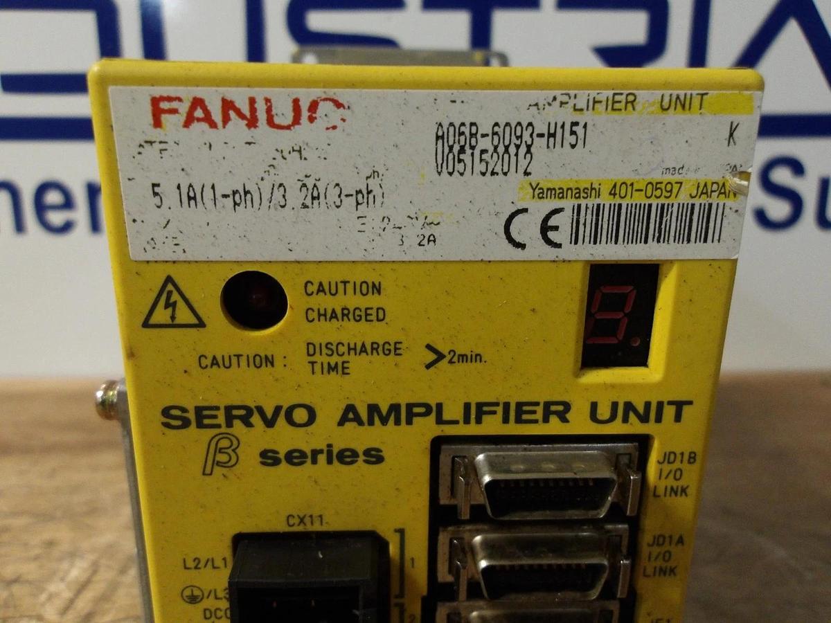 Used FANUC A06B-6093-H151 SERVO AMPLIFIER UNIT, #1217226G USED