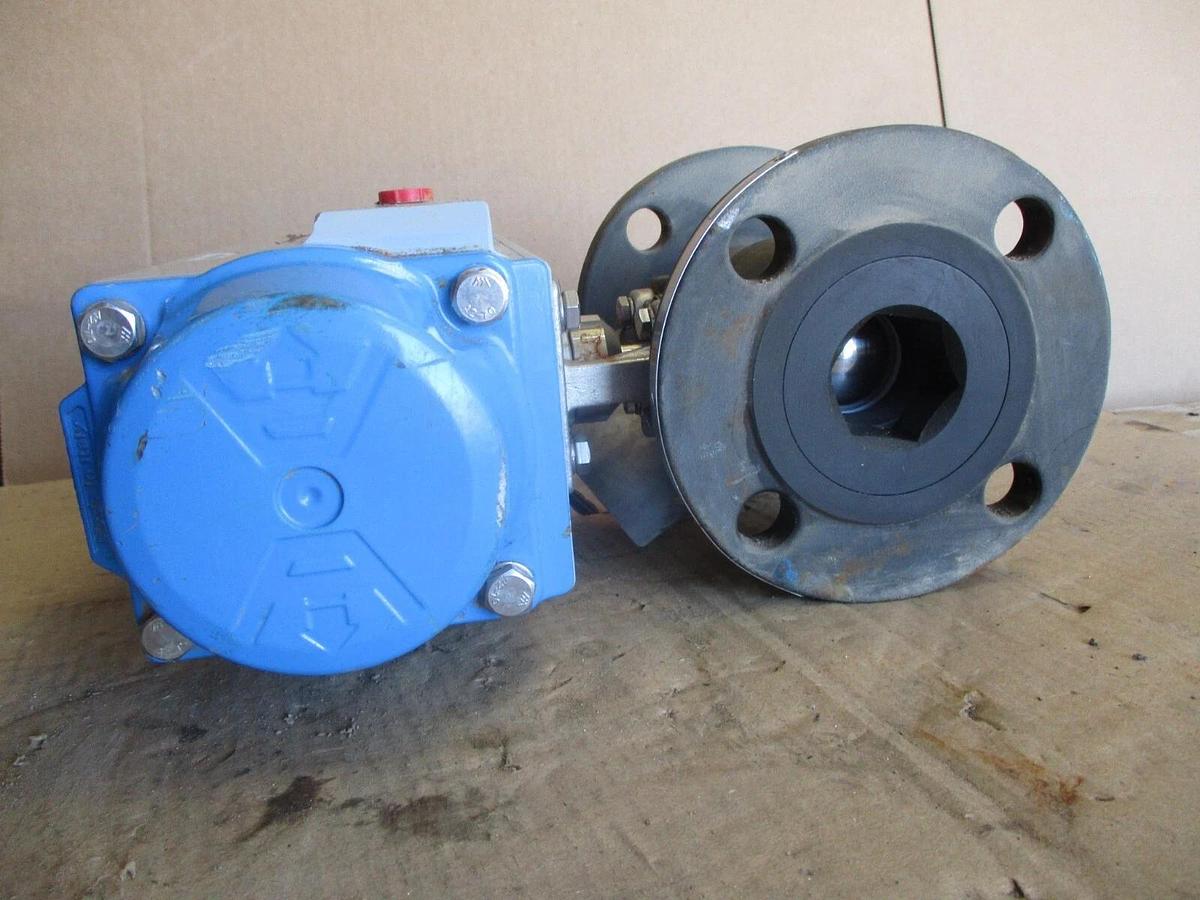 Used JAMESBURY 2" STEEL BALL VALVE W/ ACTUATOR, #67234J NEW (WEATHERED)