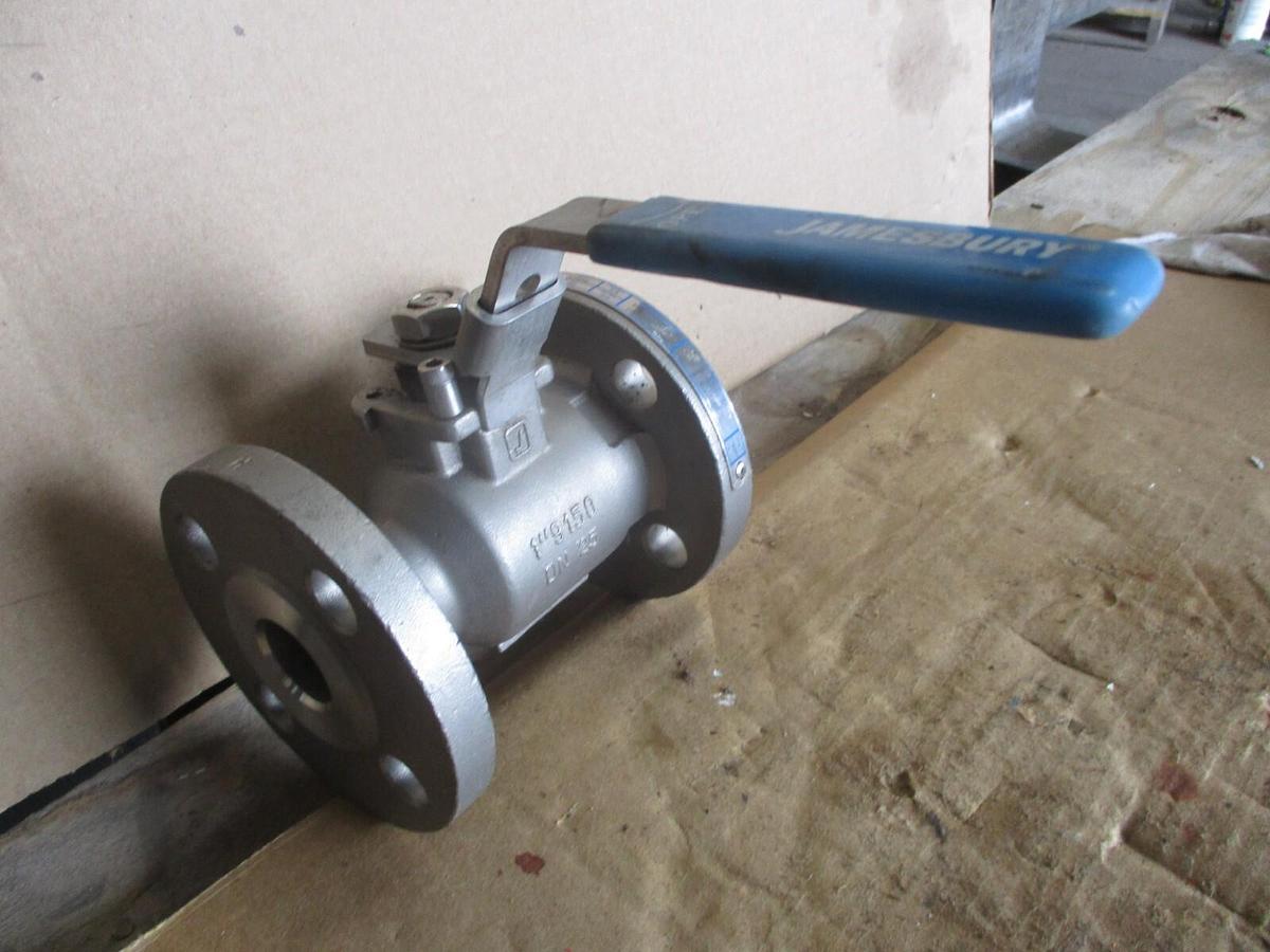 Used JAMESBURY 1" STAINLESS BALL VALVE, #68946J NEW