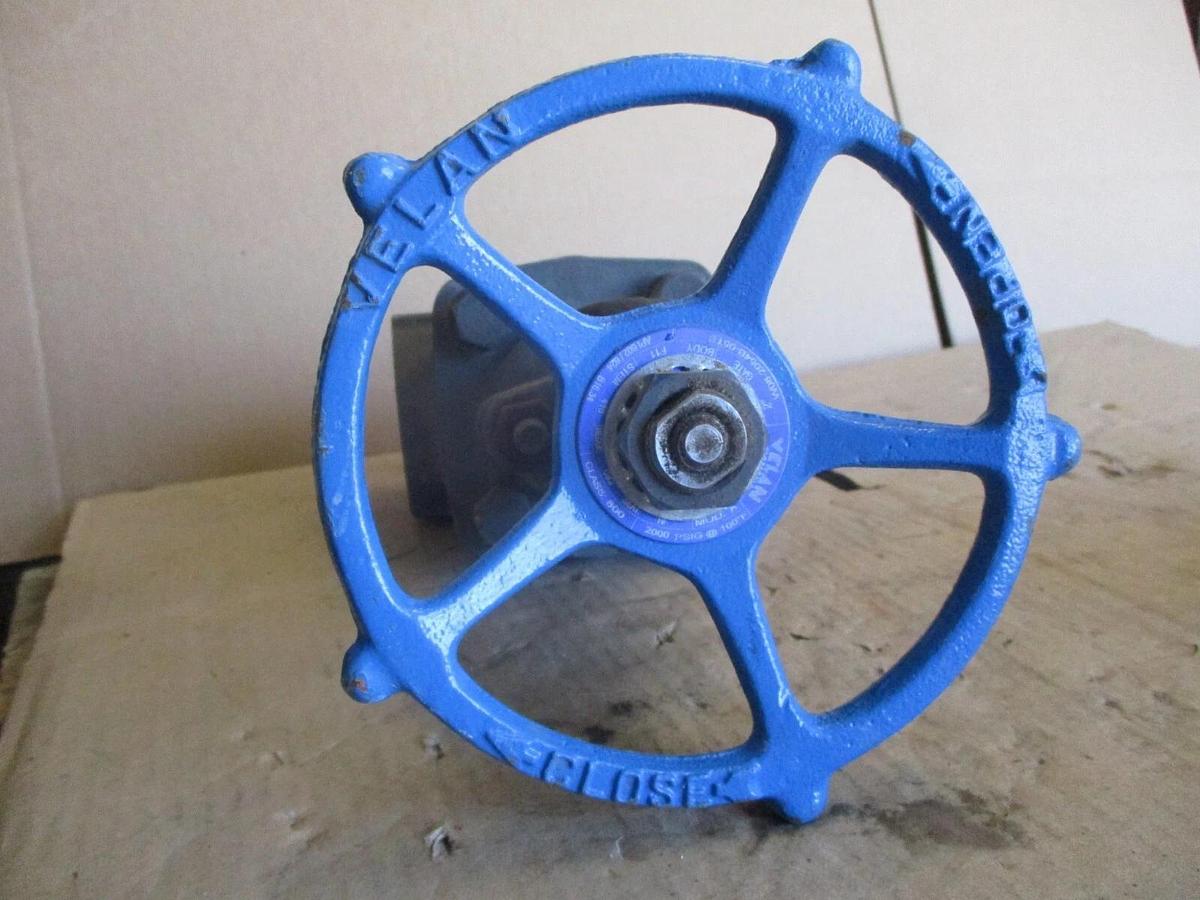 Used VELAN 2" IRON BUTT-WELD GATE VALVE, #67204J NEW (WEATHERED)