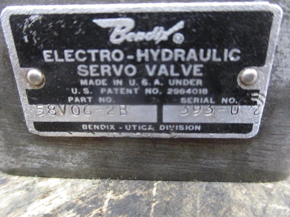 Used BENDIX 58V06-2B ELECTRO-HYDRAULIC SERVO VALVE, #8281020J USED