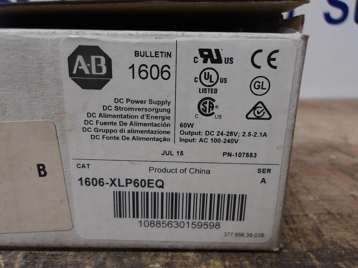 Used ALLEN BRADLEY 1606-XLP60EQ DC POWER SUPPLY