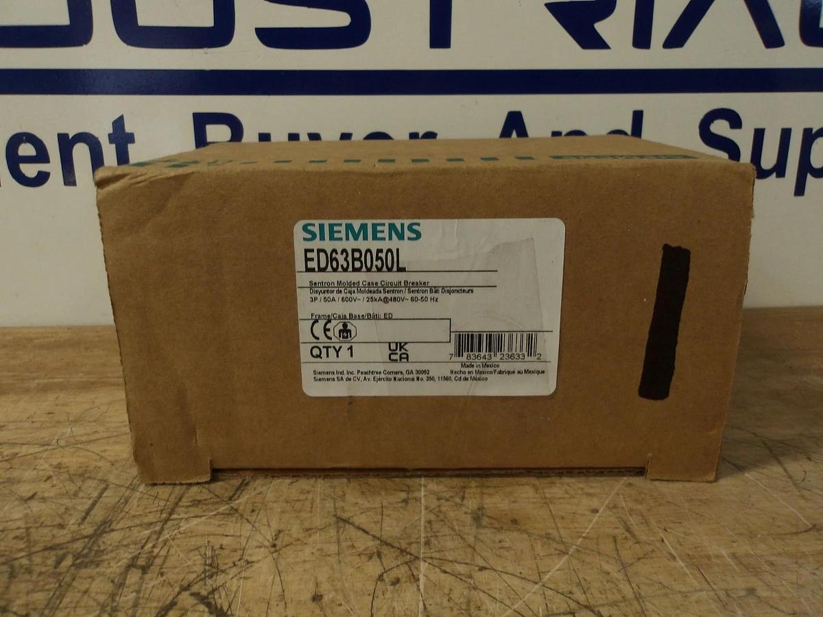SIEMENS 50 AMP ED CIRCUIT BREAKER, 600 V, #512830G NIB