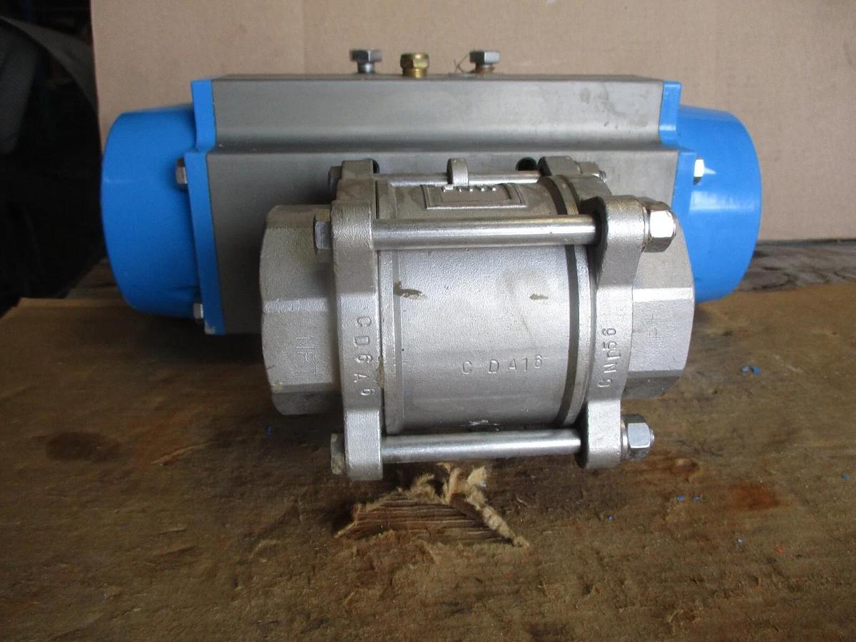 Used FNW 2" STAINLESS PNEUMATIC BALL VALVE, #612916J NEW