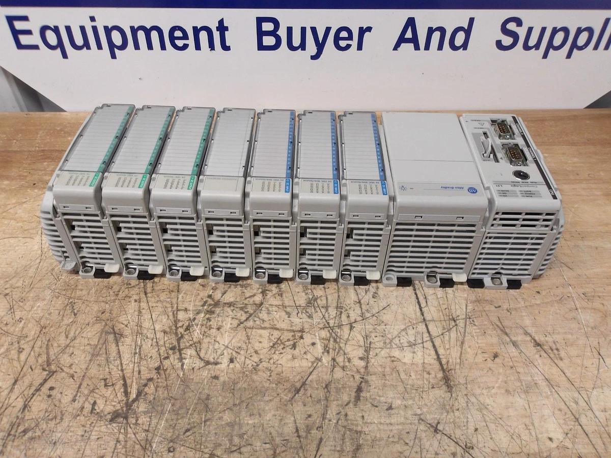 Used ALLEN BRADLEY COMPACT LOGIX L31 RACK & CARDS, #430348G USED