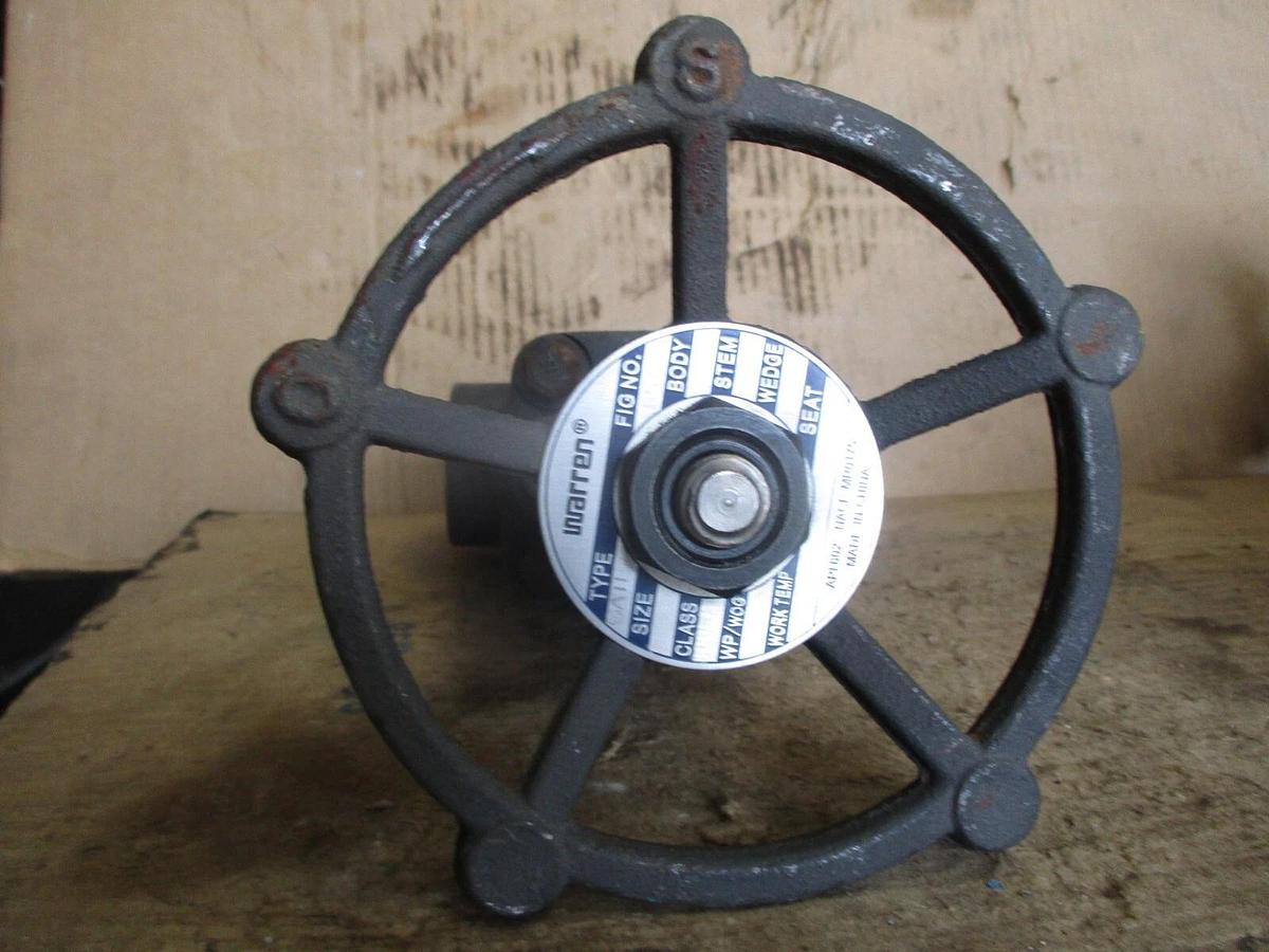 Used WARREN 1-1/4" IRON GATE VALVE (THREADED), #78107J NEW