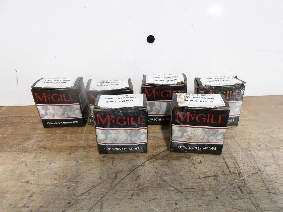 MCGILL CF1SB LUBRI-DISC CAM FOLLOWER BEARING (LOT OF 6) #930935G NIB