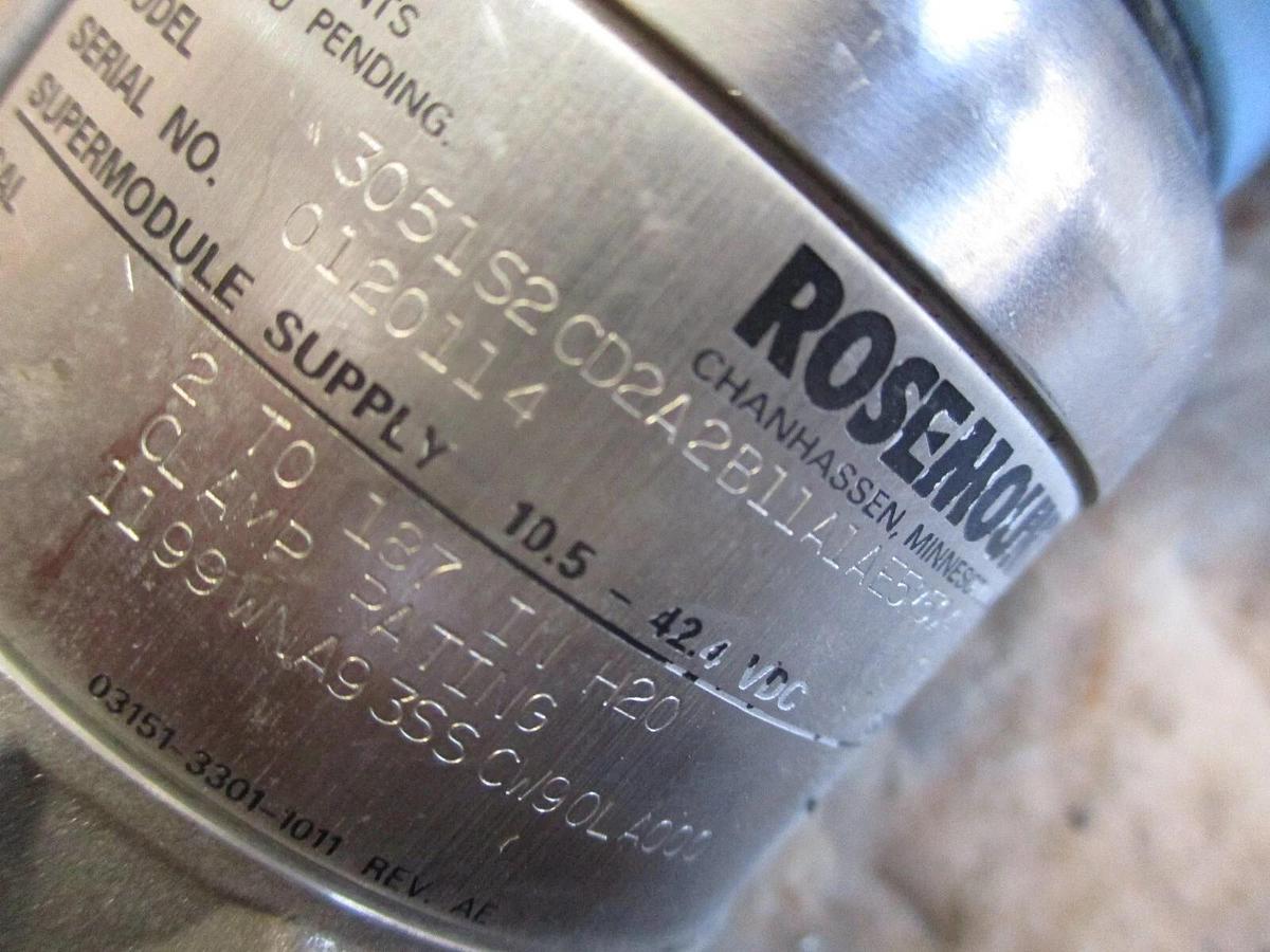Used ROSEMOUNT 3051 PRESSURE TRANSMITTER, #971133J USED
