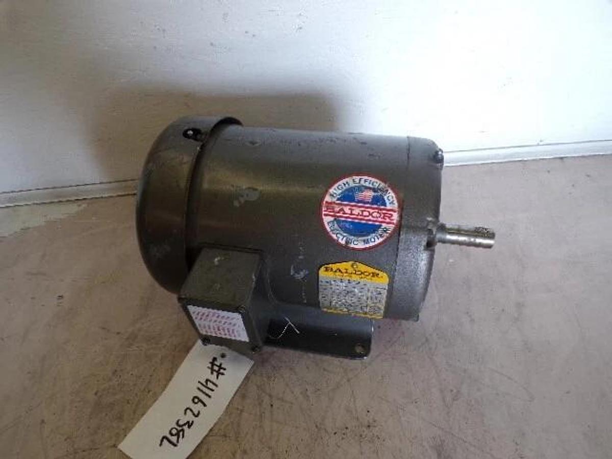 Used BALDOR 3 HP INDUSTRIAL MOTOR, FR 184, 208/230-46 V, 1725 RPM, #416238L NEW