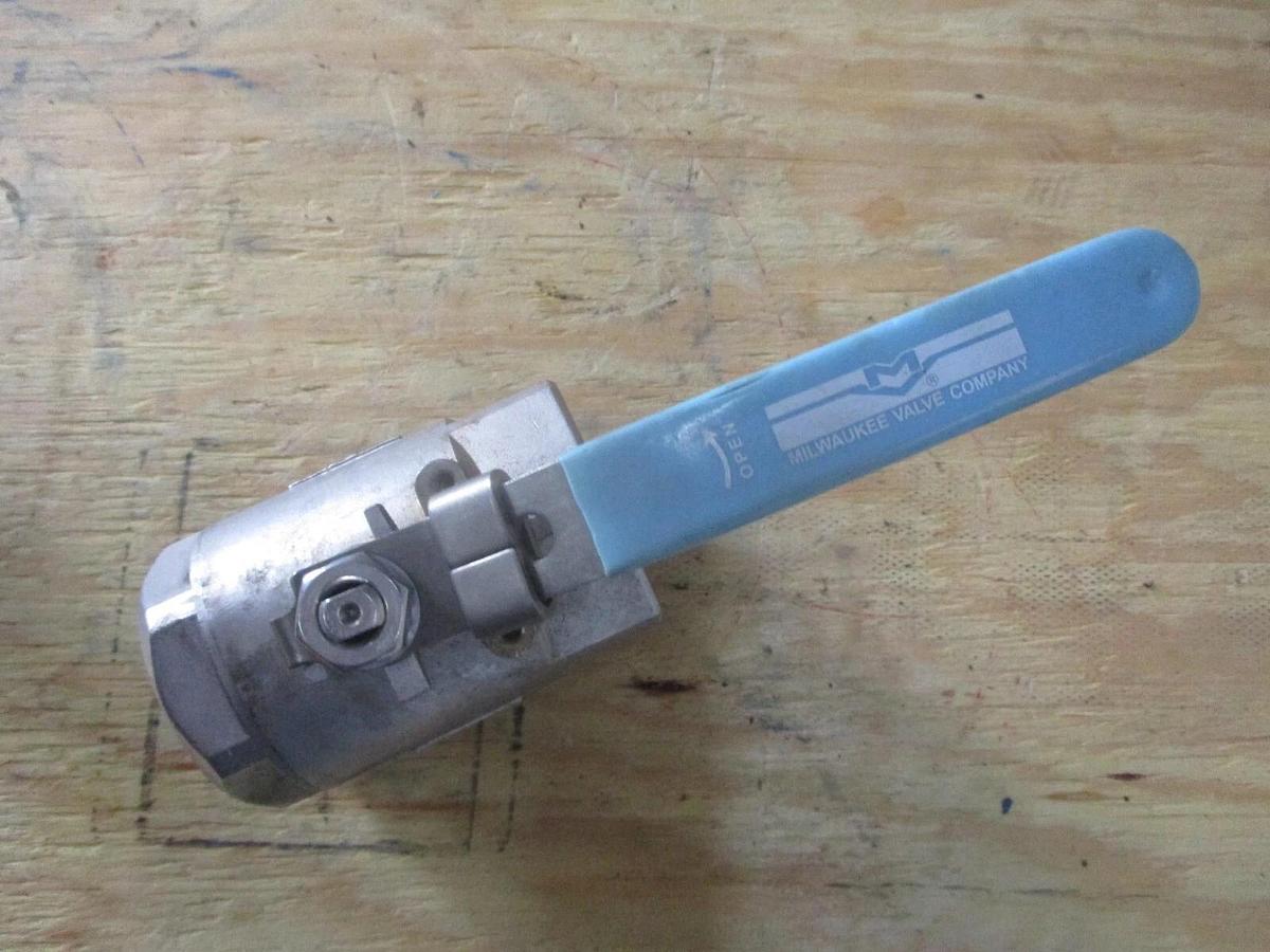 Used MILWAUKEE 2" STAINLESS BALL VALVE, #117247J NEW