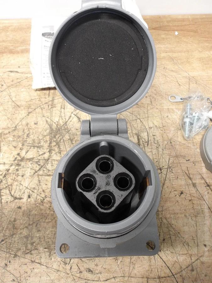Used APPLETON ADR6044 POWERTITE RECEPTACLE 60 AMP, #3171010G NEW