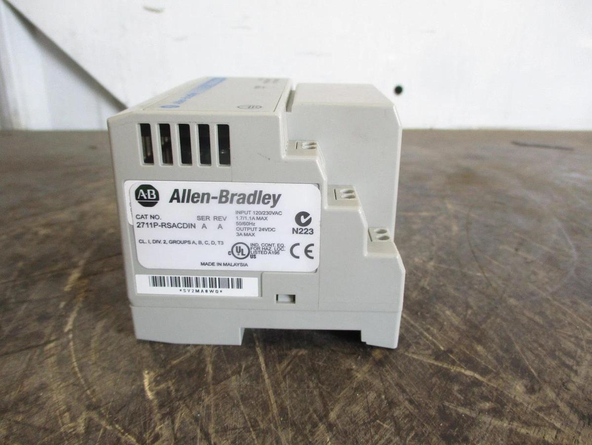 Used ALLEN BRADLEY 2711P-RSACDIN PANELVIEW PLUS 24VDC POWER SUPPLY, #33945J USED