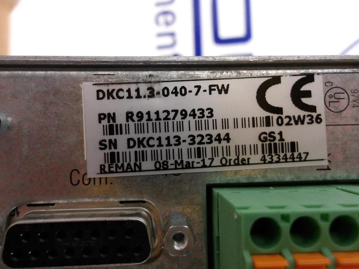 Used REXROTH DKC11.3-040-7-KW/R911279433 ECO DRIVE MODULE, #310120G REMANUFACTURED