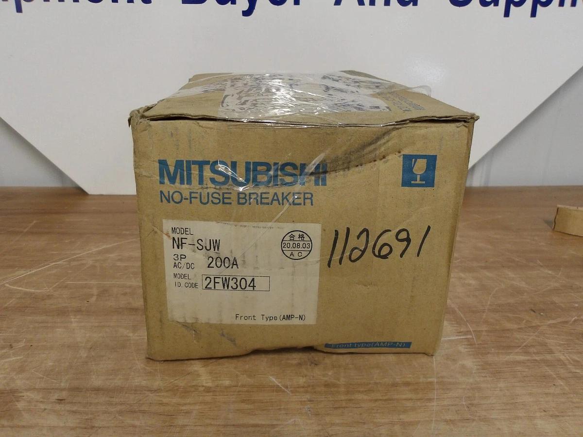 MITSUBISHI 200 AMP NO FUSE BREAKER NF-SJW, #2251105G NIB