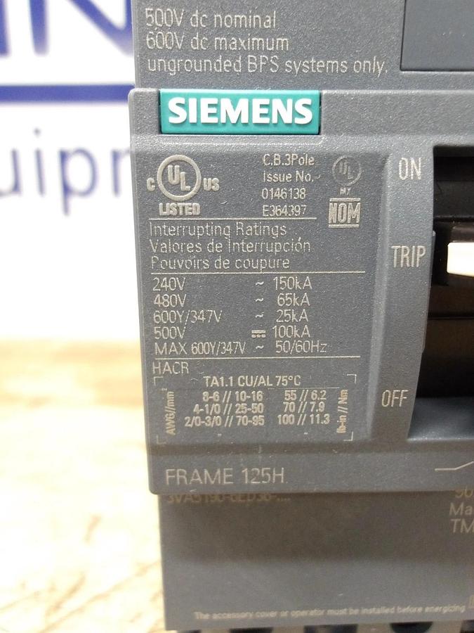 SIEMENS 90 AMP BREAKER 220-240-480 V, #630203G NIB