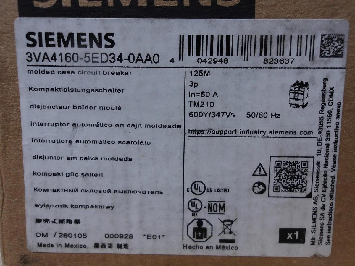 SIEMENS 60 AMP BREAKER 480-600 V, #714141G NIB