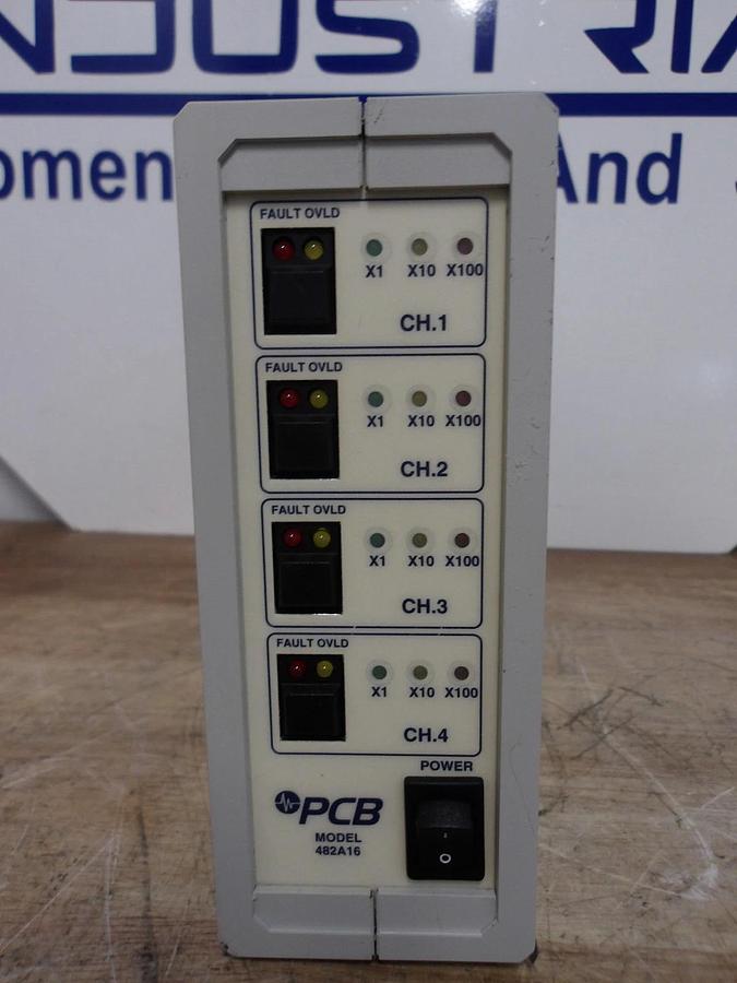PCB PIEZOTRONICS 482A16 SENSOR SIGNAL CONDITIONER, 4 CHANNEL, #691208G NIB