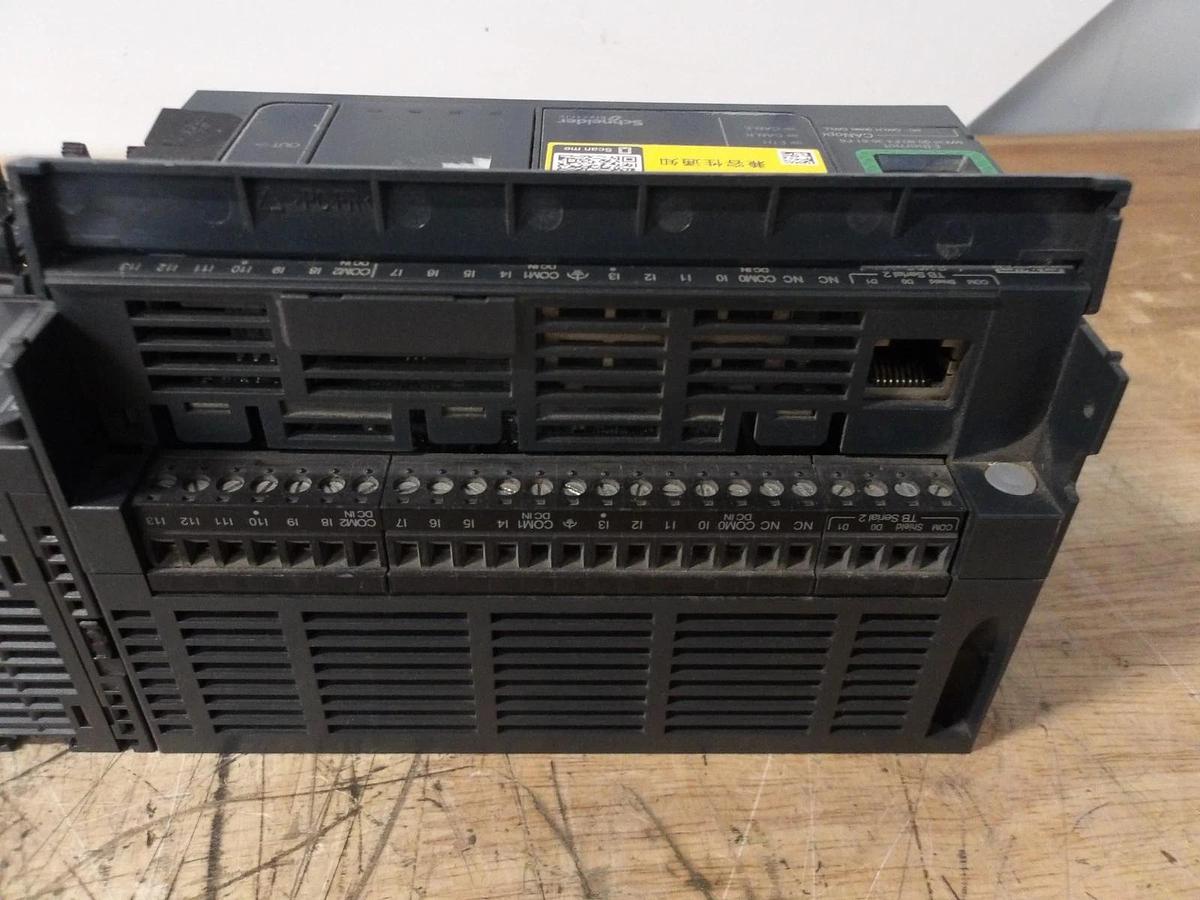 Used SCHNEIDER MODICON TM241CEC24T LOGIC CONTROLLER & 7 CARDS, #331135G USED