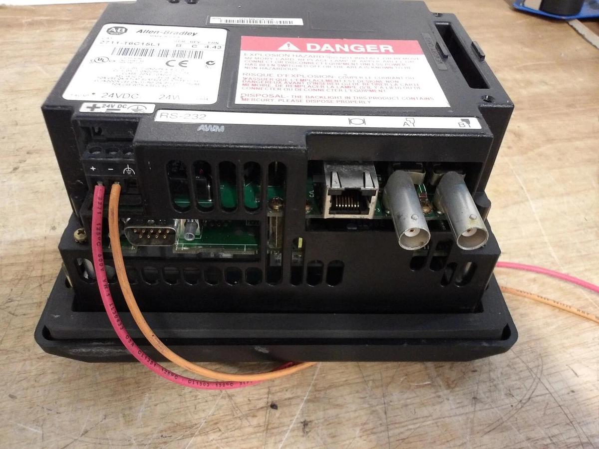 Used ALLEN BRADLEY PANELVIEW 600 TOUCH SCREEN 2711-T6C15L1, #64235G USED