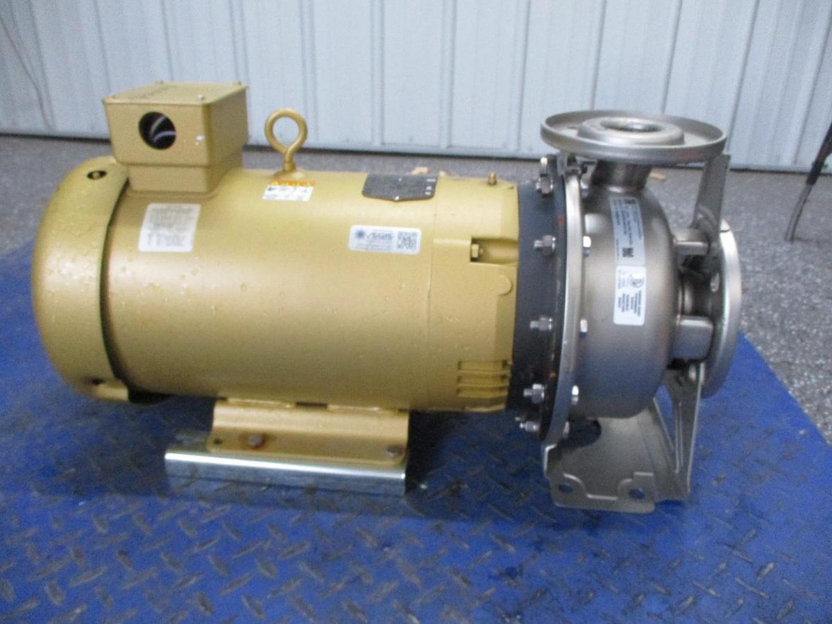 Used EBARA 2" X 2-1/2" STAINLESS 15 HP PUMP, #6121027J NEW