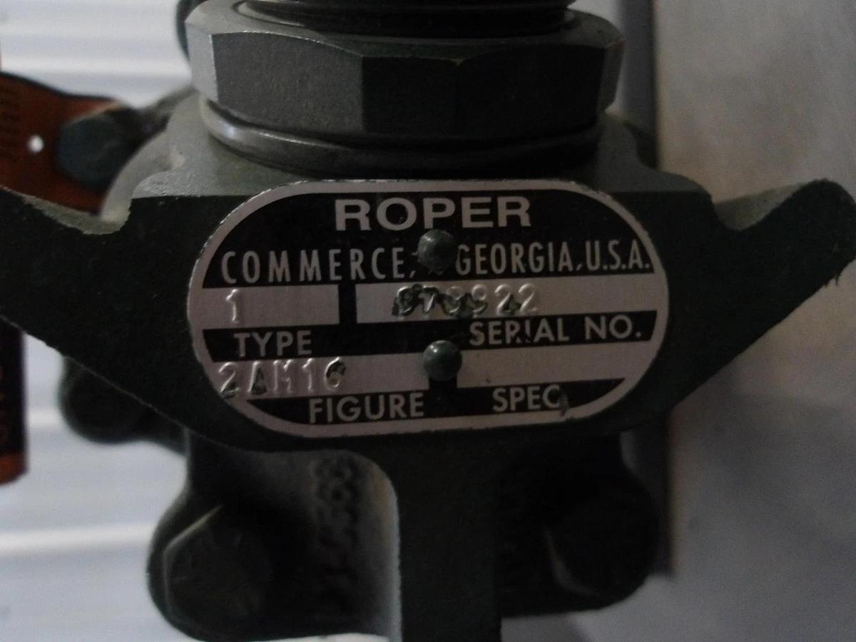 Used ROPER 1-1/2" PUMP W/ 5 HP MOTOR, #1112215GJW NEW