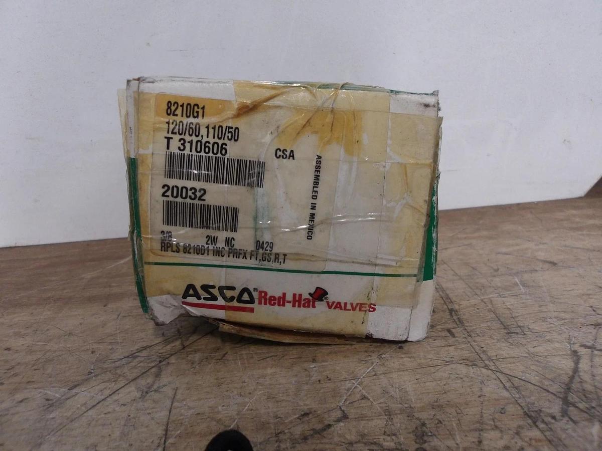 Used ASCO 3/8" REDHAT SOLENOID VALVE 8210G1, #851106G NEW