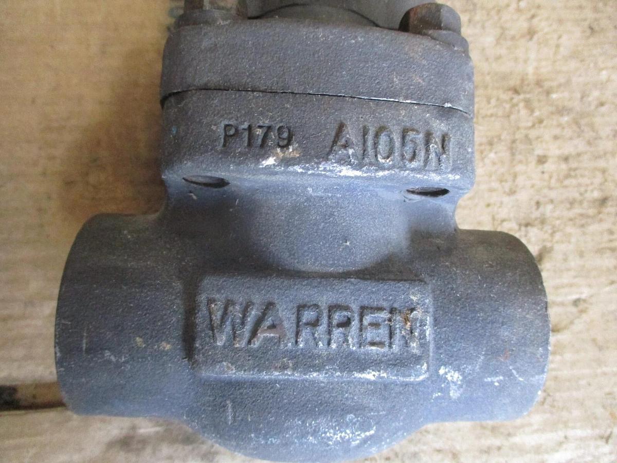 Used WARREN 1-1/4" IRON GATE VALVE (THREADED), #78107J NEW