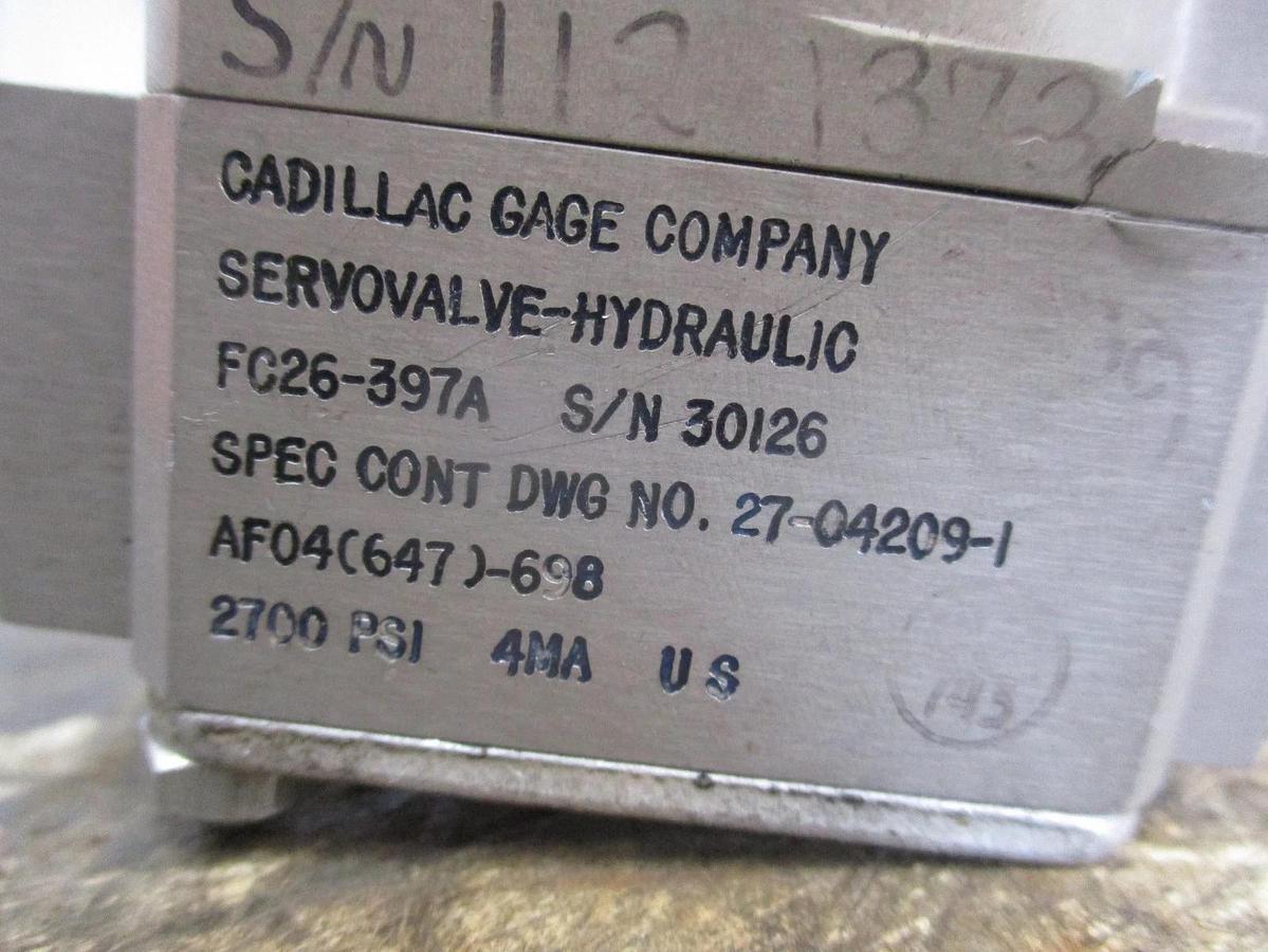 Used CADILLAC GAGE FC26-397A SERVO VALVE, #827216J USED