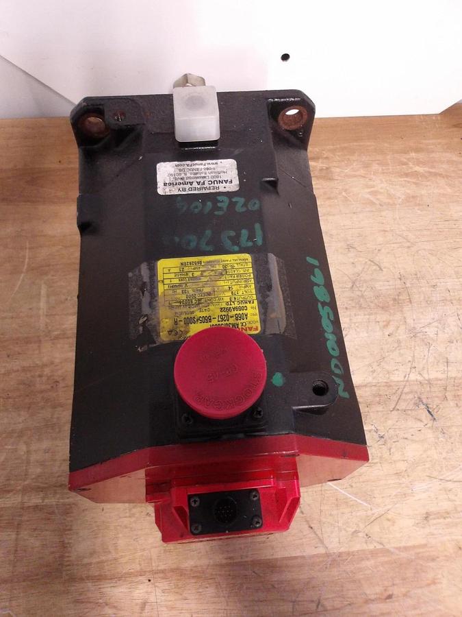 Used FANUC A06B-0267-B605 S000-R AC SERVO MOTOR, 2000 RPM, #5141110G REMANUFACTURED