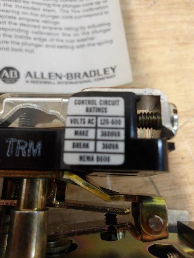 Used ALLEN BRADLEY 809-A01E INSTANTANEOUS TRIP RELAY, #514132G NEW