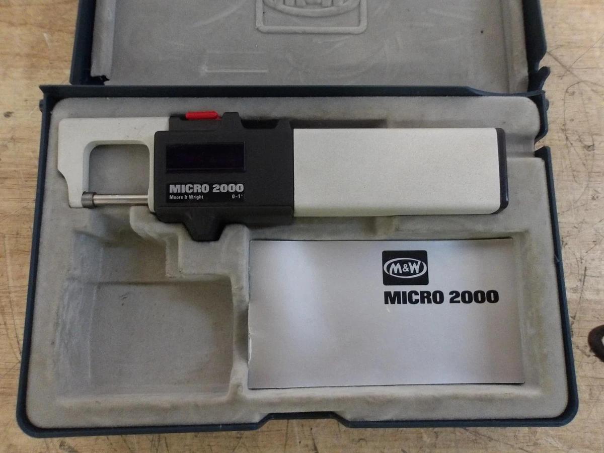 Used MOORE & WRIGHT MICRO 2000 ELECTRONIC MICROMETER M2001, #814934G USED