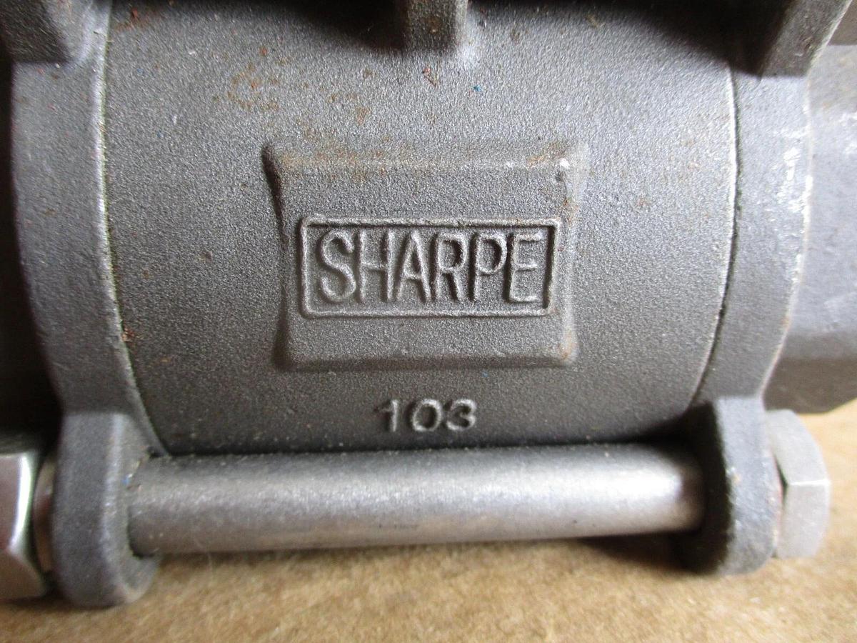 Used SHARPE 1-1/2" STEEL BALL VALVE(SOCKET WELD), #4161236J NEW