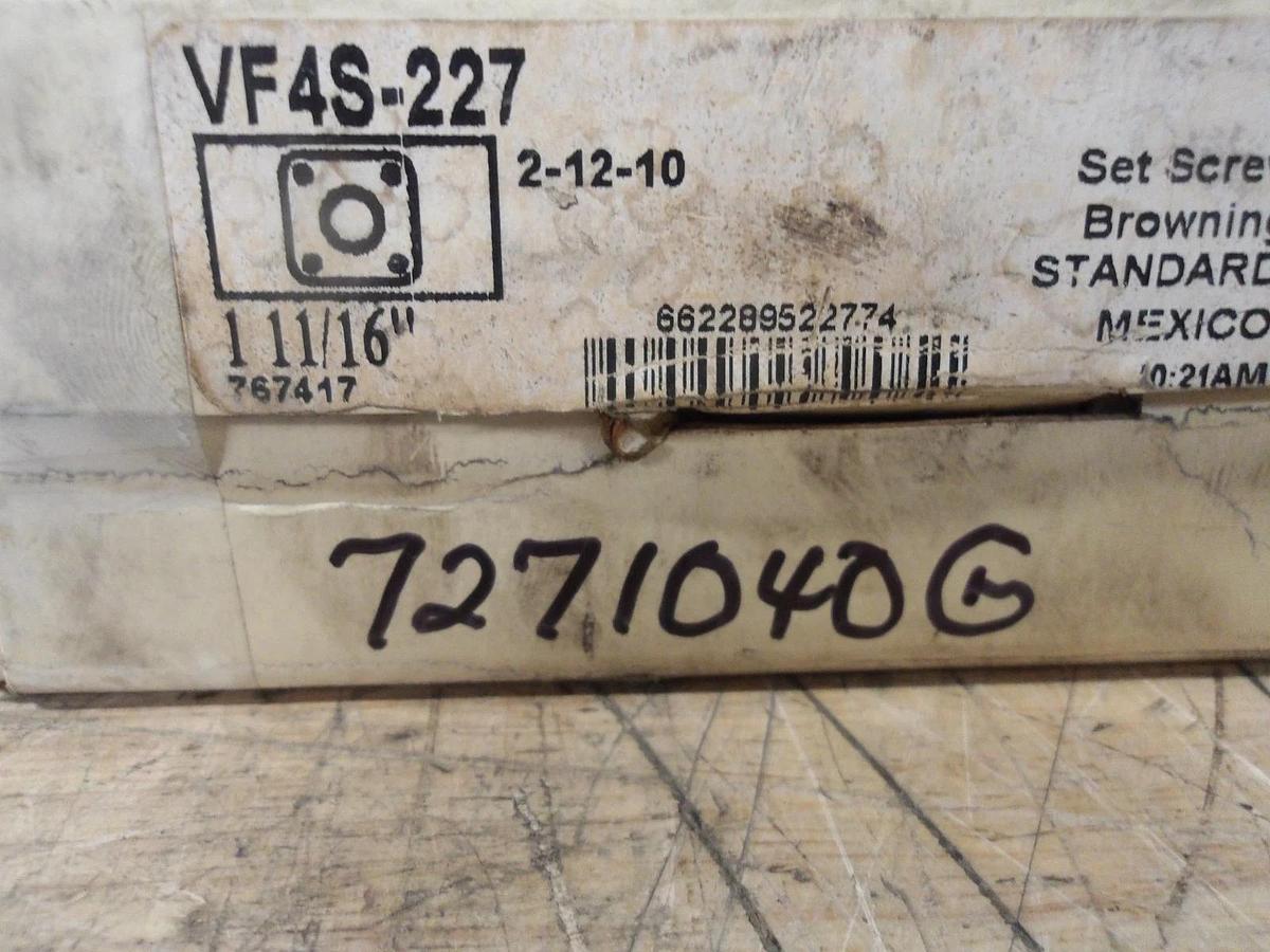 BROWNING VF45-227 SIDE MOUNT PILLOW BLOCK BEARING 1-11/16 BORE, #7271040G NIB