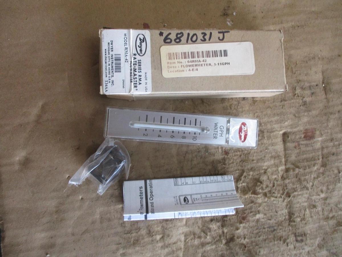 DWYER 64RMA-42 FLOWMETER, #681031J NIB