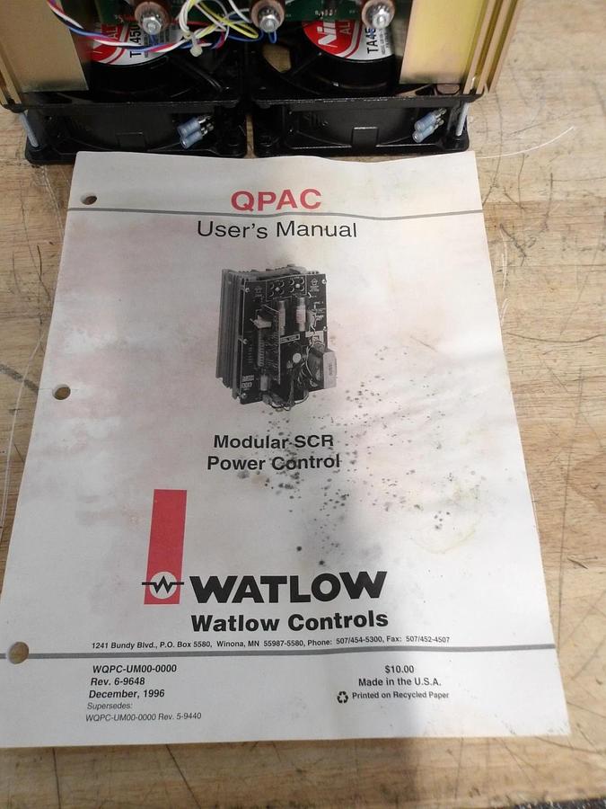 Used WATLOW MODULAR SCR POWER CONTROL 033-481-050-AFO, #620230G NEW