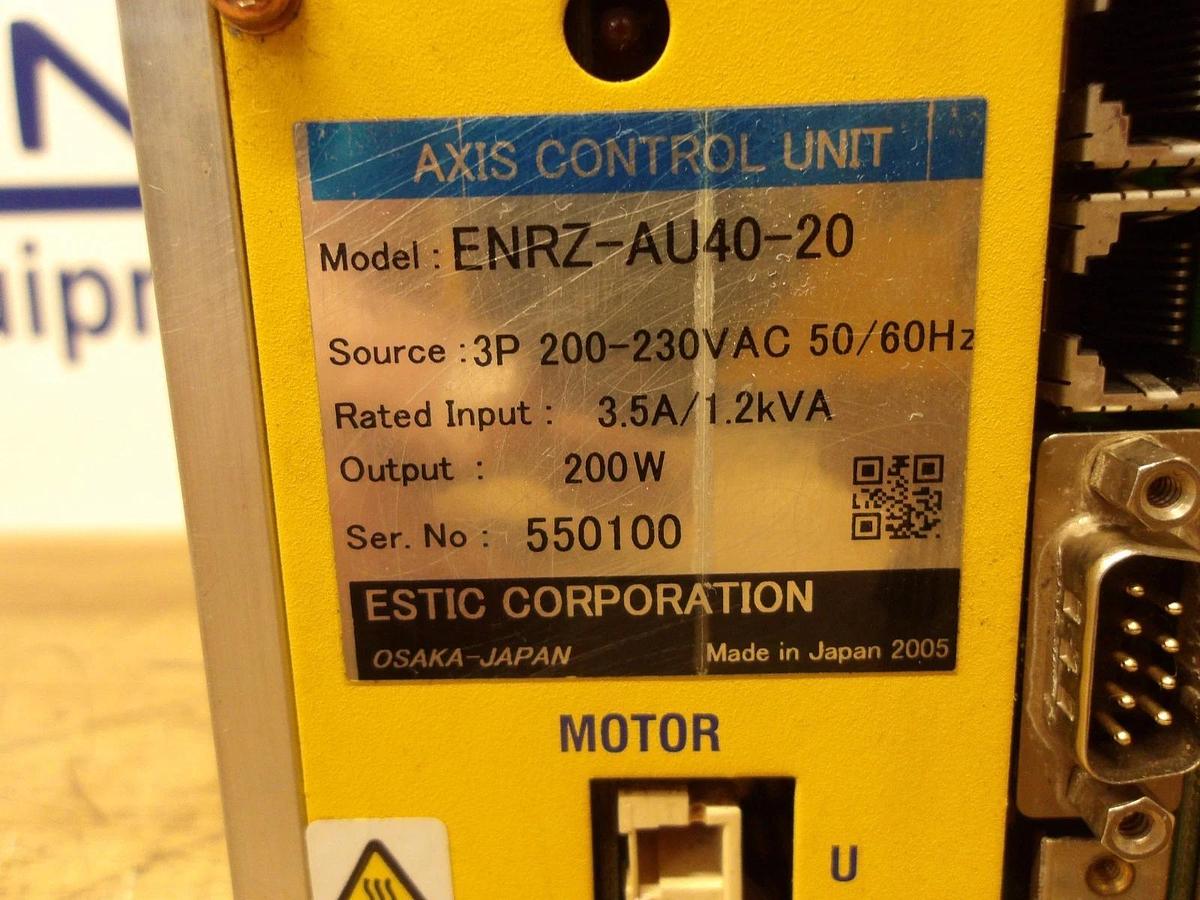 Used ESTIC ENRZ-AU40-20 AXIS CONTROL UNIT, #12171004G USED