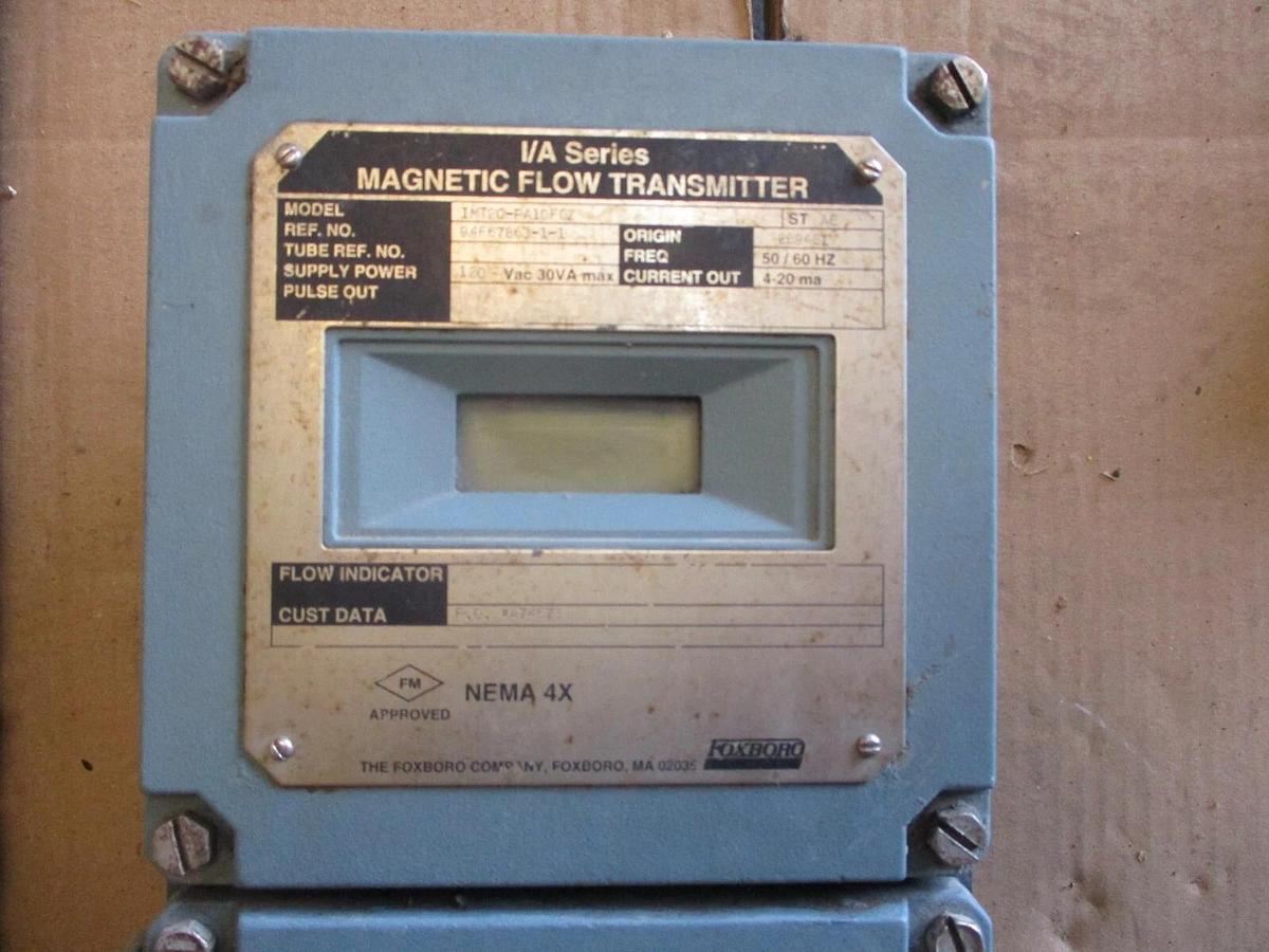 Used FOXBORO IMT20 MAGNETIC FLOW TRANSMITTER, #711011J USED
