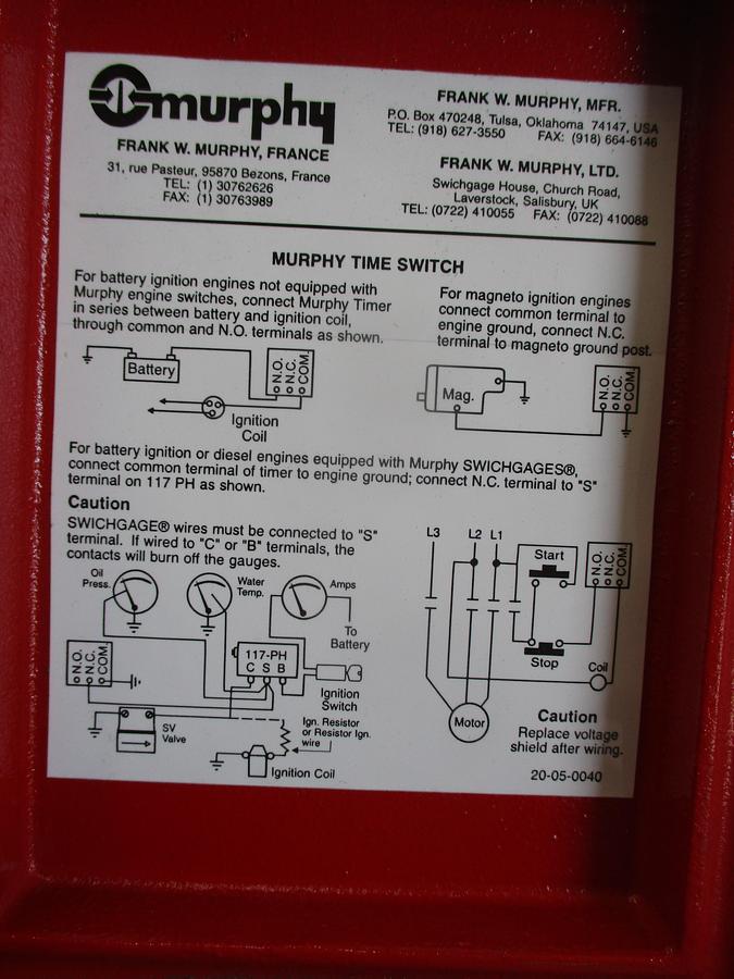 Used MURPHY 20700031 TIME SWITCH