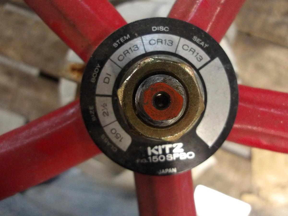 Used KITZ 2-1/2" DUCTILE IRON GLOBE VALVE FCD-S, #7141033G NEW